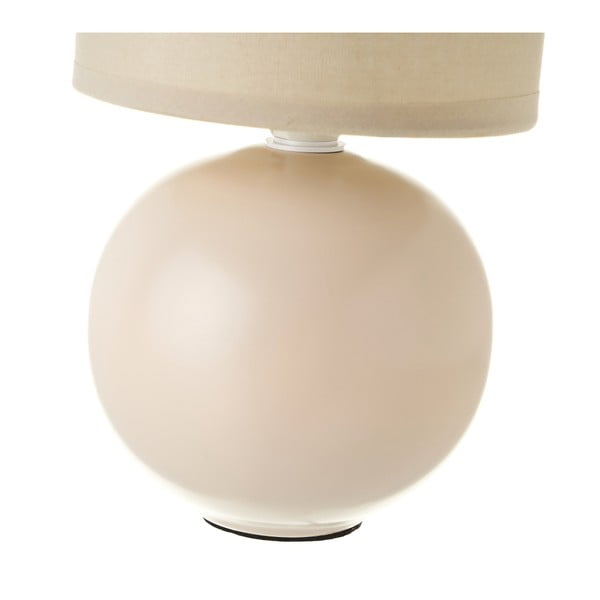 Lampada da tavolo in ceramica beige con paralume in tessuto (altezza 24,5 cm) - Casa Selección-image-2