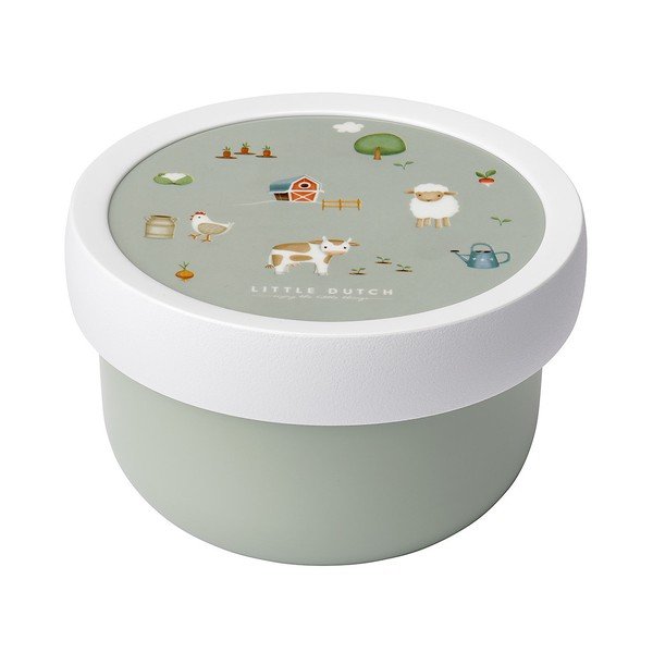 Portapranzo per bambini verde chiaro in plastica Little Farm by Little Dutch – Mepal