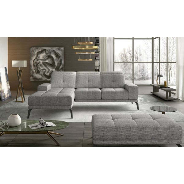 Divano angolare grigio (con penisola a sinistra/con chaise lounge) Torrense – ELTAP-image-1