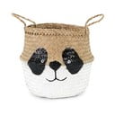 Cesto portagiochi da bambini in seagrass bianco e naturale ø 25x24 cm Panda - Compactor