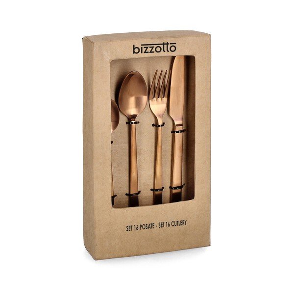 Posate color rame in acciaio inox 16 pz per 4 persone Hestia – Bizzotto-image-1