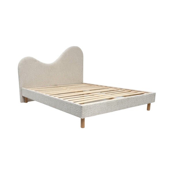 Letto matrimoniale imbottito beige imbottito con rete inclusa 160x200 cm Celina – Bobochic Paris-image-4