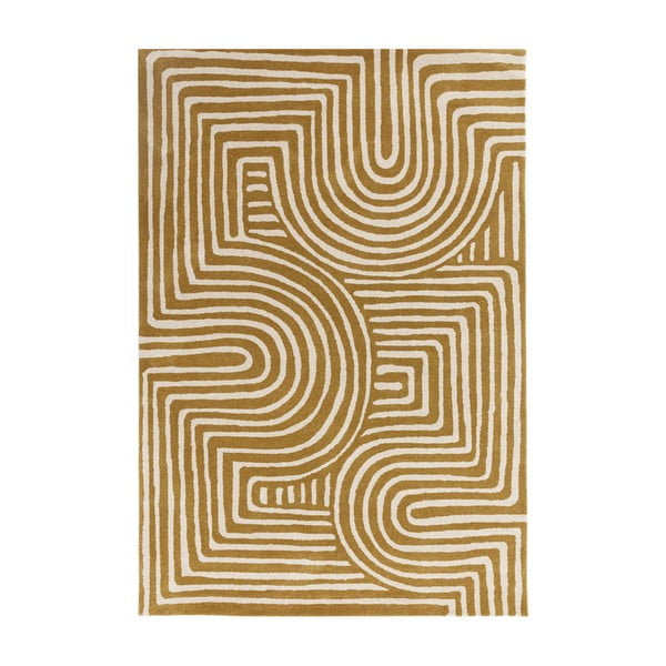 Tappeto in lana giallo ocra 200x290 cm Reef - Asiatic Carpets