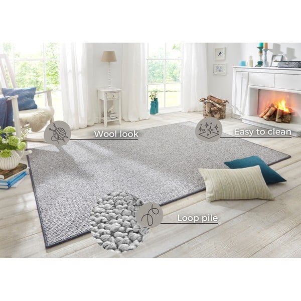 Tappeto grigio 60 x 90 cm Wolly - BT Carpet-image-4