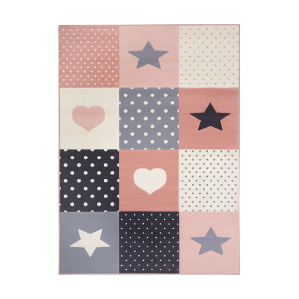 Tappeto rosa per bambini 150x80 cm Pretty Patchwork - Hanse Home