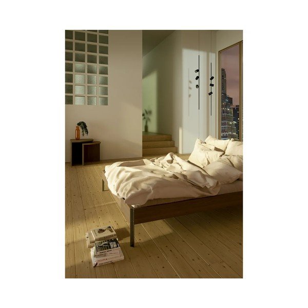 Letto matrimoniale di colore naturale in pino massiccio senza testiera con rete inclusa 160x200 cm Core – Karup Design-image-4