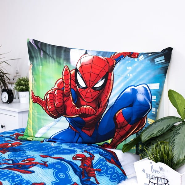 Biancheria da letto per bambini in cotone per letto singolo 140x200 cm Spider-man – Jerry Fabrics-image-1