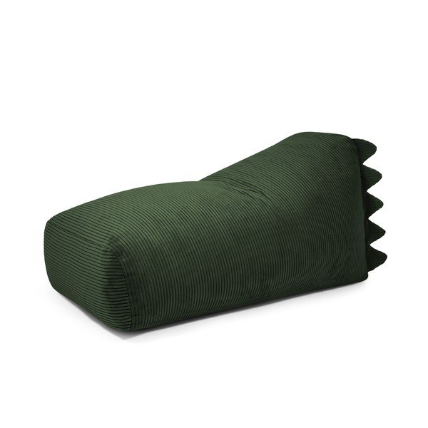 Pouf a sacco per bambini verde con rivestimento in velluto a coste Snug 130 Dragon – SLOWDOWN
