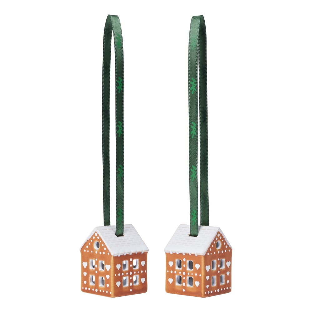 Decorazioni per albero di natale in set in ceramica 2 pz 5 cm Gingerbread – Kähler Design | Decorazioni per l'albero di natale