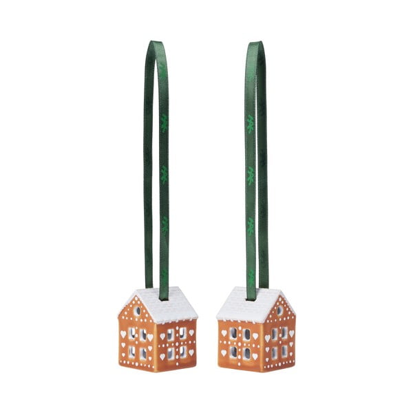 Decorazioni per albero di natale in set in ceramica 2 pz 5 cm Gingerbread – Kähler Design