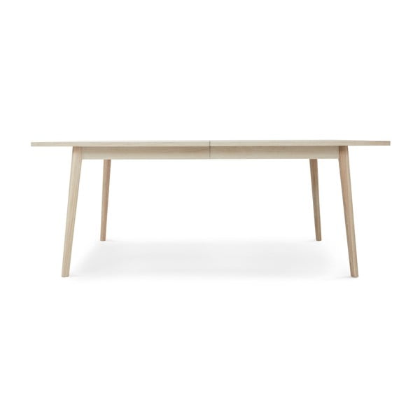 Tavolo da pranzo pieghevole con piano in rovere decorato in colore naturale 100x200 cm Nyborg - Furnhouse-image-1
