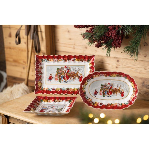 Piatto da portata in porcellana con motivo natalizio Villeroy & Boch, 30 x 19,8 cm - Villeroy&Boch-image-3