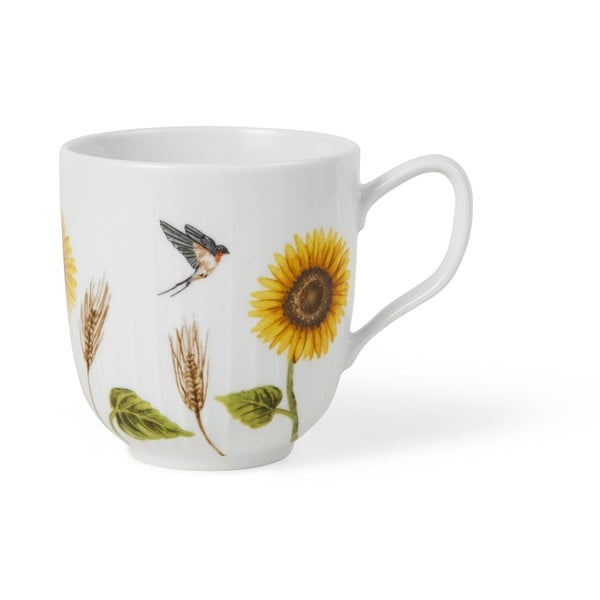 Tazza bianca in porcellana con motivo floreale 330 ml Hammershøi Summer - Kähler Design