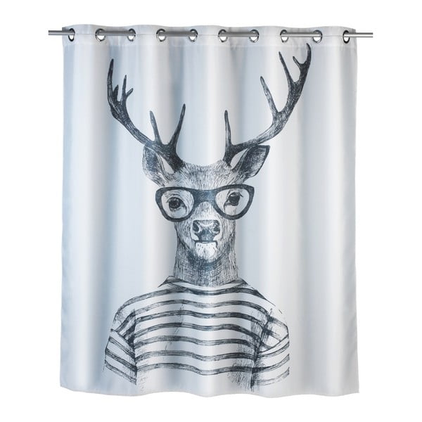 Tenda da doccia bianca con finitura antimuffa , 180 x 200 cm Mr. Deer - Wenko