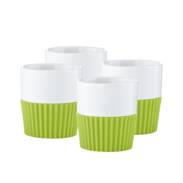 Sada 4ks hrnků na espresso Confetti Lime