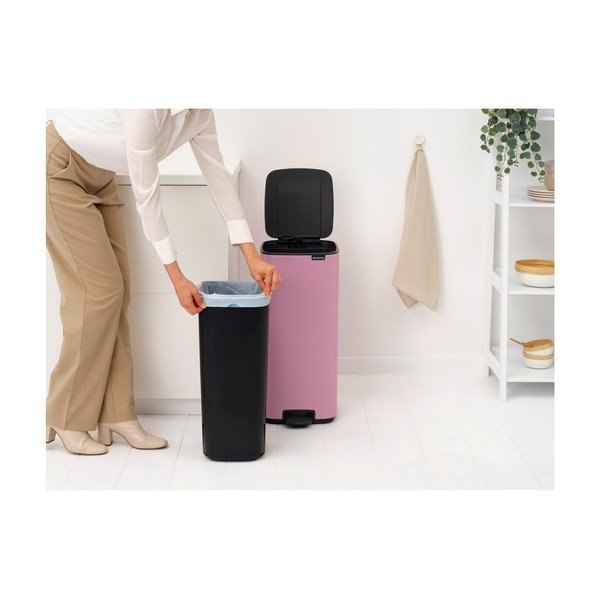 Cestino per la spazzatura rosa in acciaio con pedale 30 l Bo – Brabantia-image-2