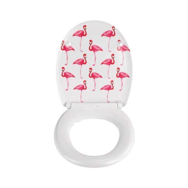 Sedile per wc con chiusura facilitata , 45 x 38 cm Flamingo - Wenko-image-1