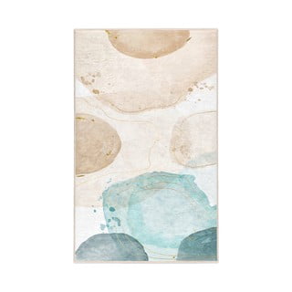 Tappeto color crema/turchese lavabile 80x150 cm Puddle – Mila Home