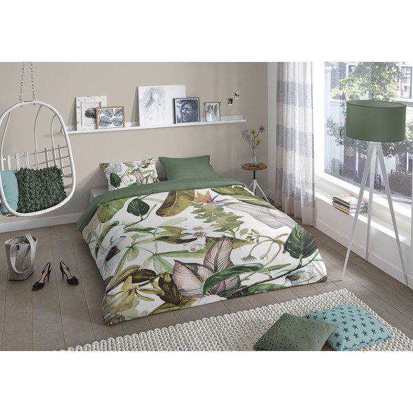 Biancheria da letto in flanella per letto singolo Flora Leaves - Good Morning-image-1