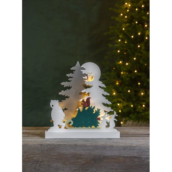 Decorazione luminosa bianca con motivo natalizio Forest Friends - Star Trading-image-4
