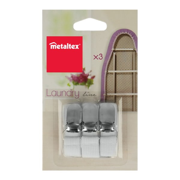 Set di 3 clip elastiche per asse da stiro - Metaltex-image-2