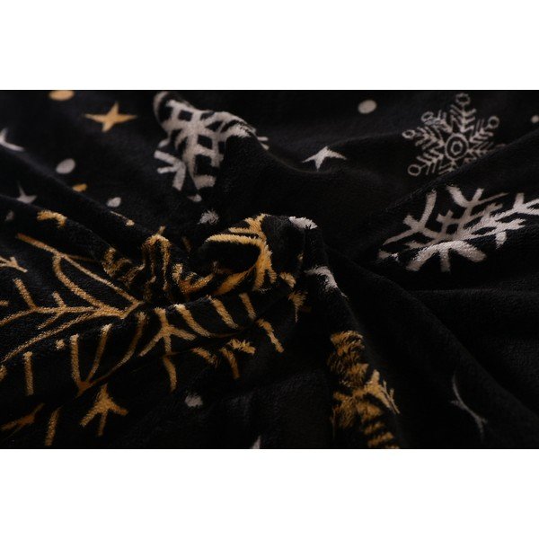 Biancheria da letto singola nera micro felpata 140x200 cm - My House-image-1