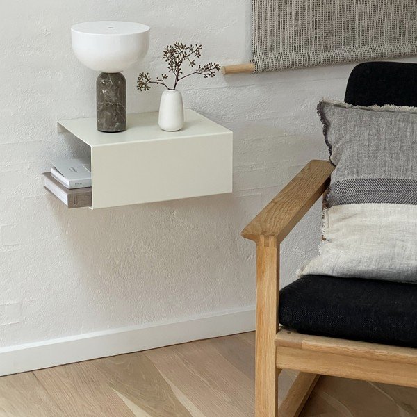 Mensola beige in acciaio con ripiani multipli 35 cm – ReCollector-image-2