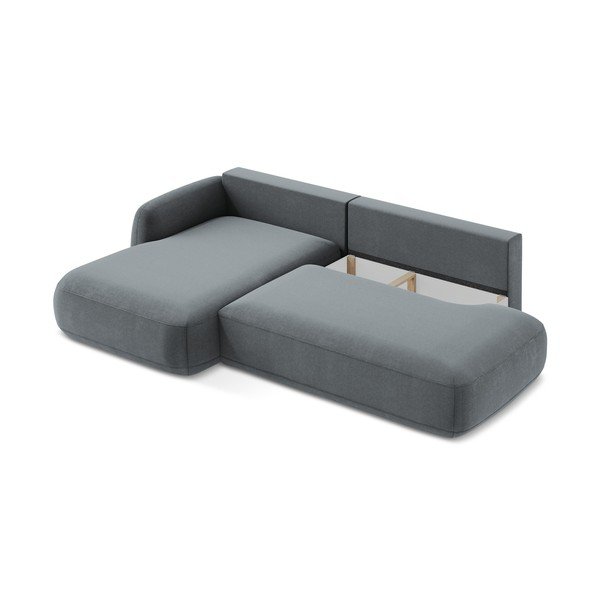 Divano angolare blu polveroso allungabile (con penisola a sinistra/con chaise lounge) Hale – Makamii-image-3