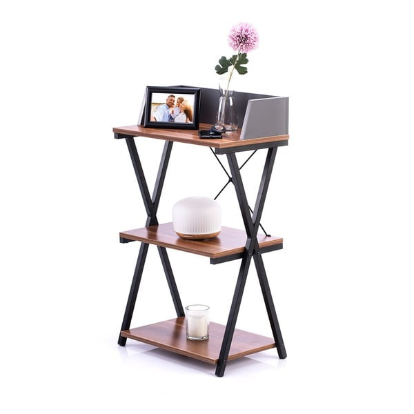 Tavolo da lavoro con piano in legno di noce 30x50 cm Hexe - Homede-image-3