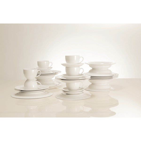 Set di piatti in porcellana bianca da 30 pezzi Basic - Maxwell & Williams-image-1