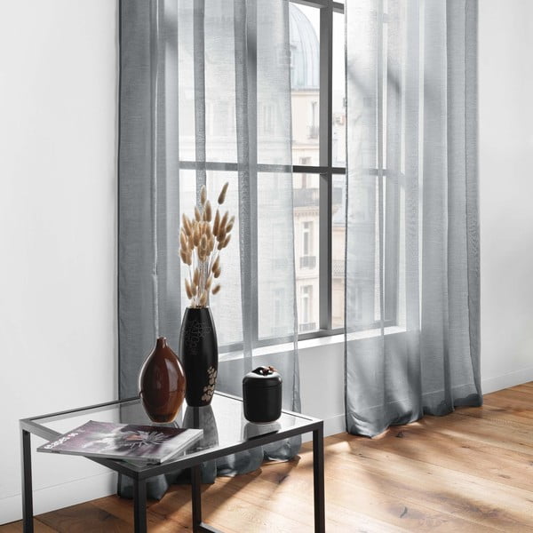 Tenda in voile grigio 140x240 cm Lissea - douceur d'intérieur-image-3