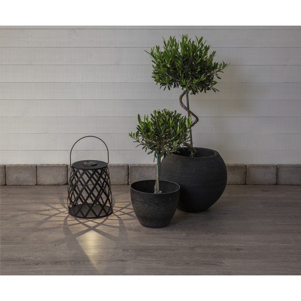 Lanterna LED nera, altezza 28 cm Calabria - Star Trading-image-1