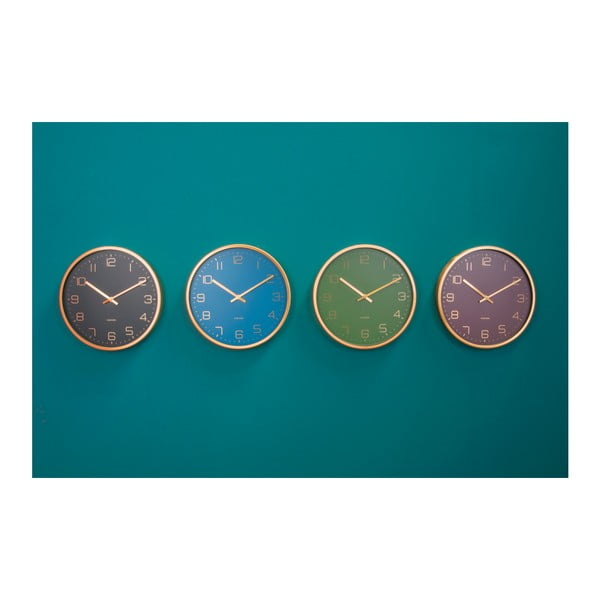 Orologio da parete blu Elegance Gold Elegance - Karlsson-image-3