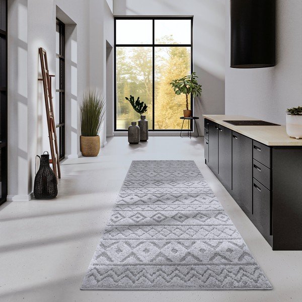 Passatoia grigia 80x240 cm Itinerance Light Grey - Elle Decoration-image-1