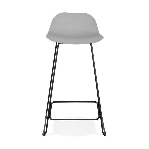 Sgabello da bar grigio con gambe nere, altezza seduta 76 cm Slade - Kokoon-image-2