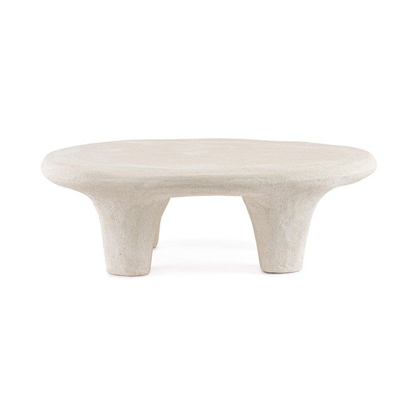 Tavolino da salotto color crema in poliresina 62x102 cm Albin – Bizzotto-image-1