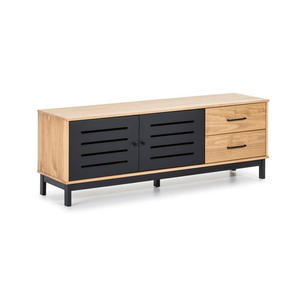 Cassettiera TV con struttura in legno e dettagli neri Alessia - Marckeric-image-2