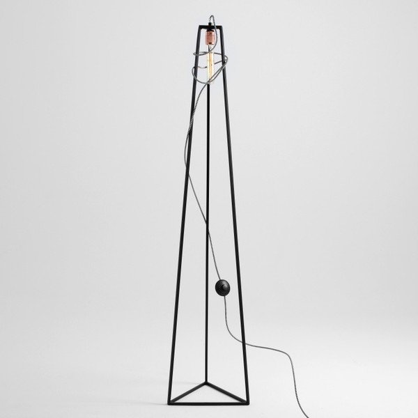 Lampada da terra nera Forma personalizzata Trimetric - CustomForm-image-1