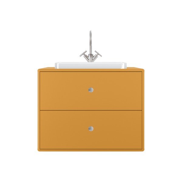 Mobile giallo con lavabo senza miscelatore 80x62 cm Color Bath - Tom Tailor-image-3