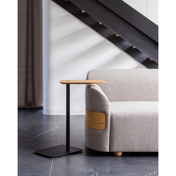 Tavolo portaoggetti in metallo 42x34,6 cm Loop - Gazzda-image-1