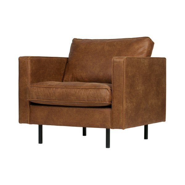 Poltrona in similpelle marrone cognac Rodeo - BePureHome-image-4