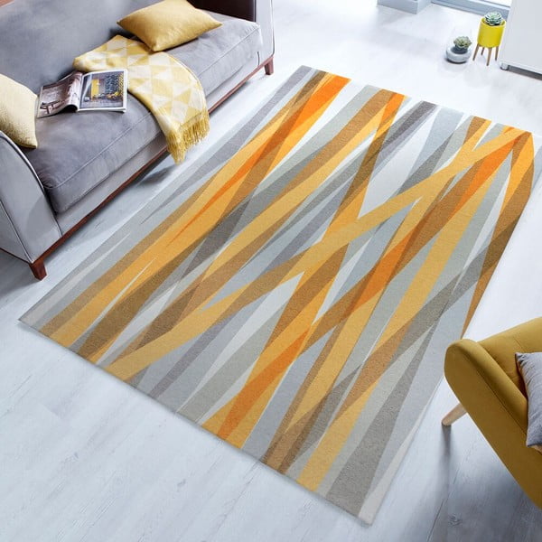 Tappeto lavabile arancione/grigio 170x240 cm MATCH ISABELLA - Flair Rugs-image-1