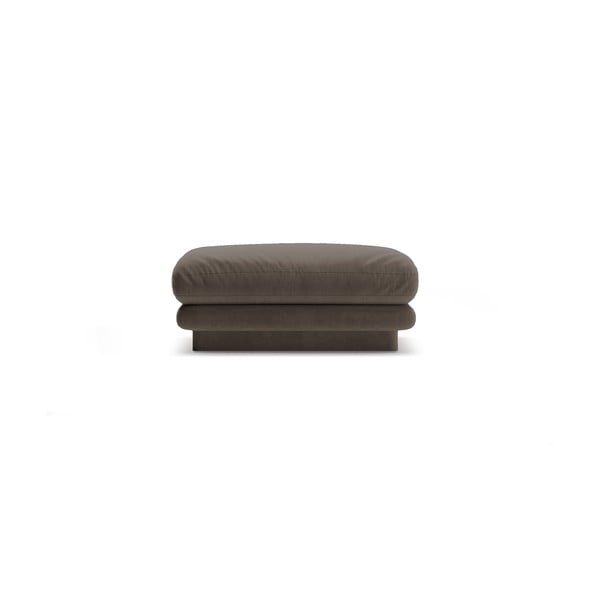 Pouf in tessuto bouclé marrone Torino - Micadoni Home