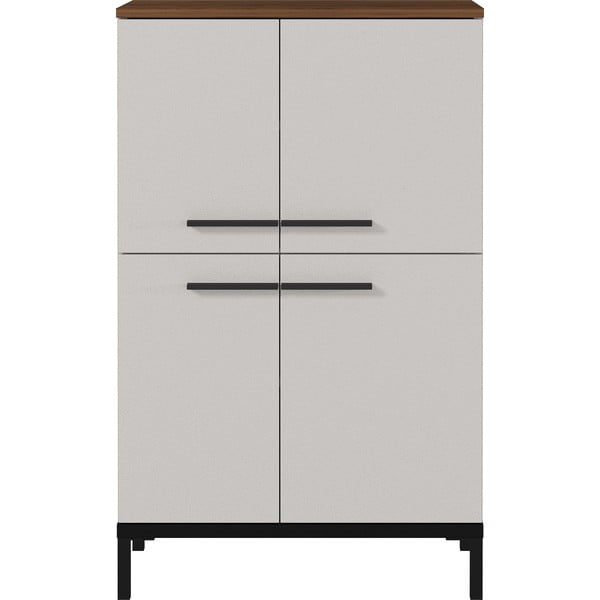 Mobile bagno alto grigio e beige in noce 60x97 cm Yonkers - Germania