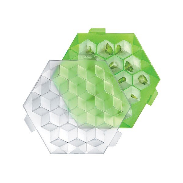 Zelená silikonová forma na led Lékué Ice Cube