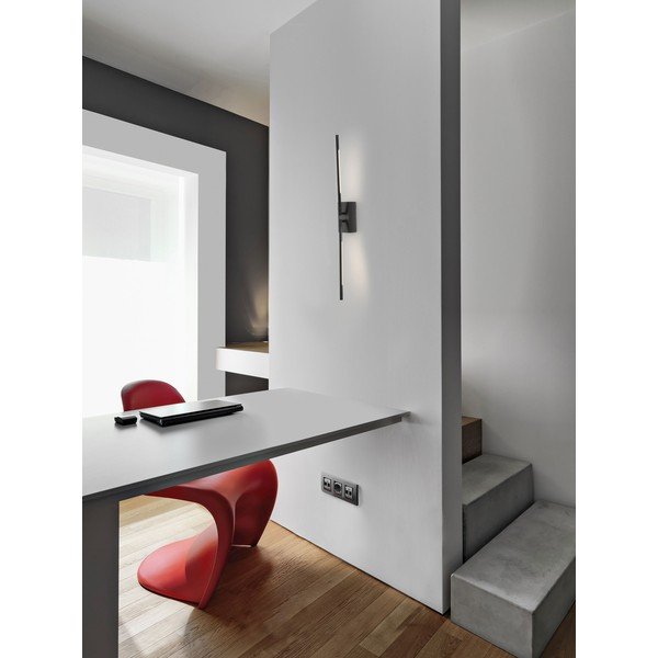 Lampada da parete LED nera in metallo con struttura flessibile Raccio – Nova Luce-image-1