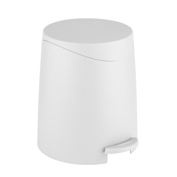 Cestino per la spazzatura bianco opaco in plastica con pedale 3 l Portes – Allstar