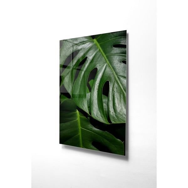 Pittura su vetro 70x100 cm Monstera - Wallity-image-3
