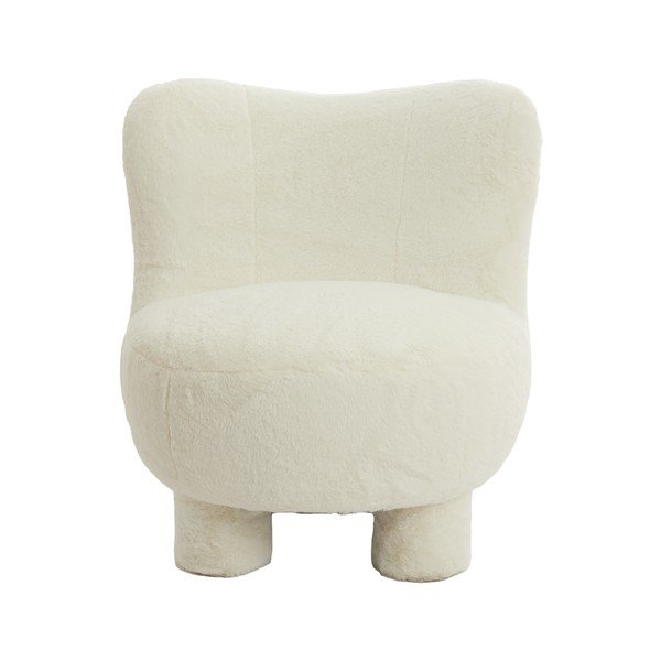 Poltrona crema in bouclé Kamovu - Light & Living-image-2