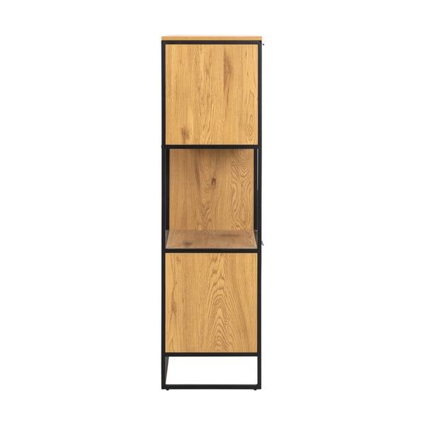 Libreria nera in rovere 85x141 cm Swindon - Actona-image-4